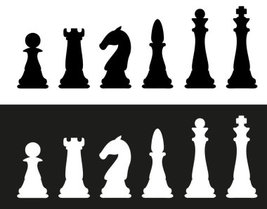 Chess pieces vector illustration clipart
