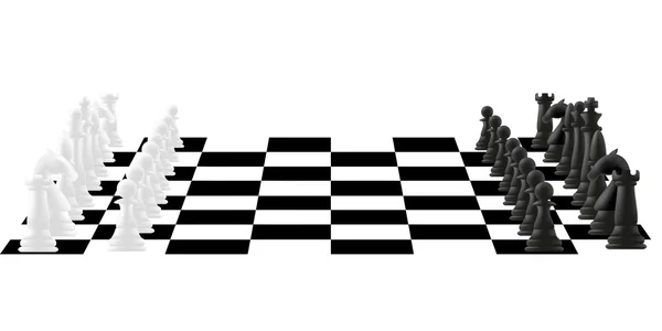 stock vector Chess board with figures