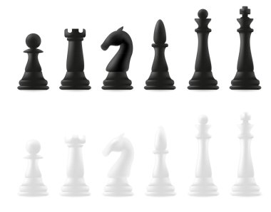 Chess pieces illustration clipart