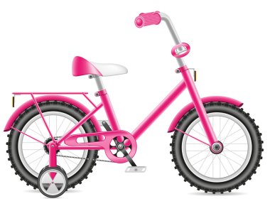 Kids bicycle for a girl illustration clipart