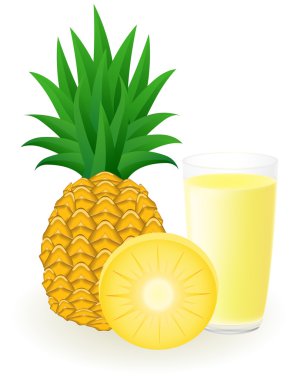 ananas suyu illüstrasyon