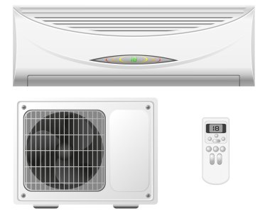 Air conditioning split system illustration clipart