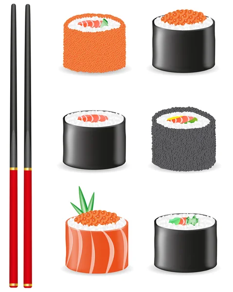 寿司セットのアイコンの図 — ストック写真