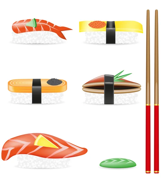 Sushi ustawić ikony ilustracja — Zdjęcie stockowe