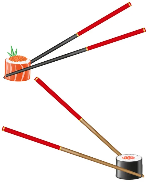 stock image Sushi and chopsticks illustration