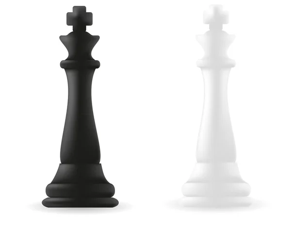 Király sakk darab fekete-fehér — Stock Fotó