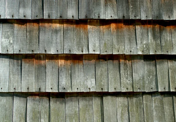 Old cedar shake wall background — Stock Photo, Image