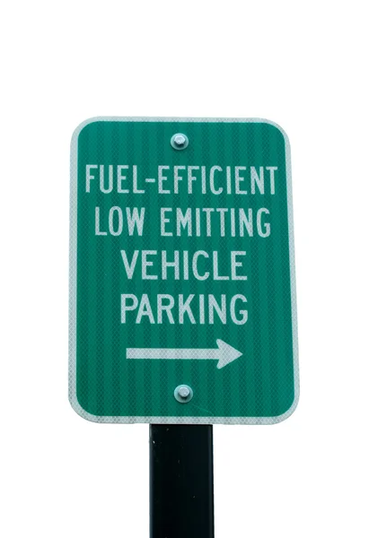 Fuel Efficient parking sign — Stock Photo, Image