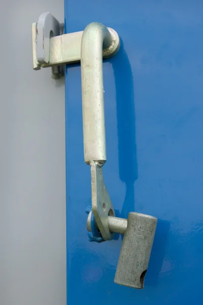 Locked door of the electrical substation — Stock Photo, Image