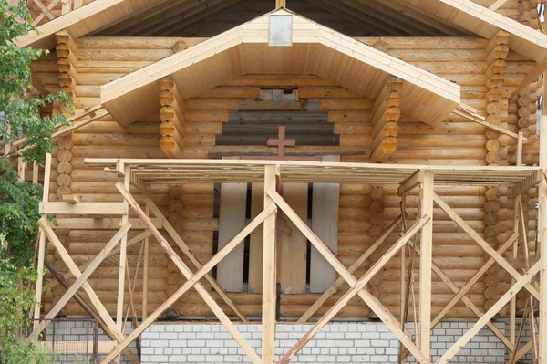 Construção de igreja de madeira — Fotografia de Stock