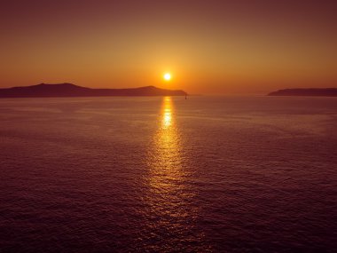 Santorini Sunset clipart