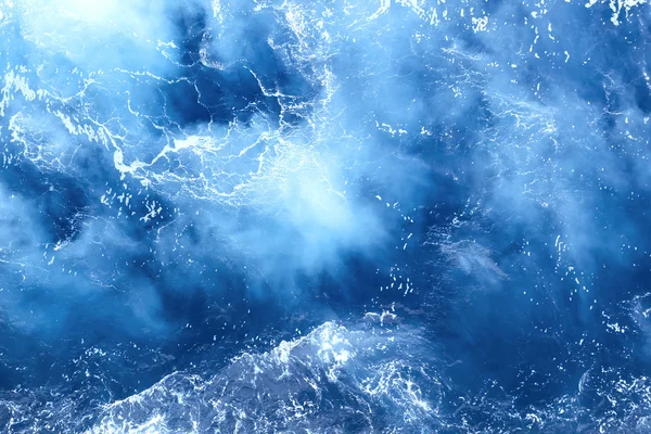蓝色的大海纹理背景 — 图库照片