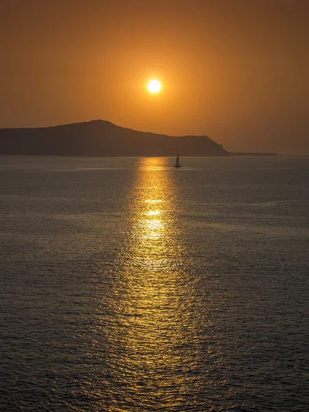 Santorini zonsondergang — Stockfoto