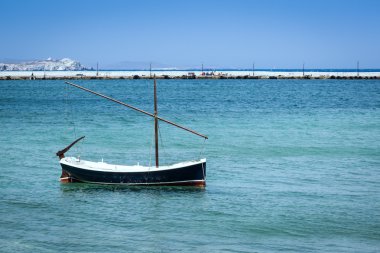 Boat at Mykonos Greece clipart