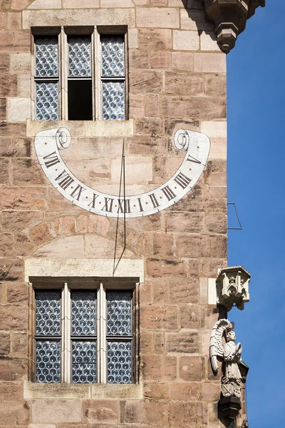 Słoneczny zegar Norymberga Niemcy Bawaria — Zdjęcie stockowe