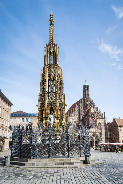 Brunnen in Nürnberg — Stockfoto