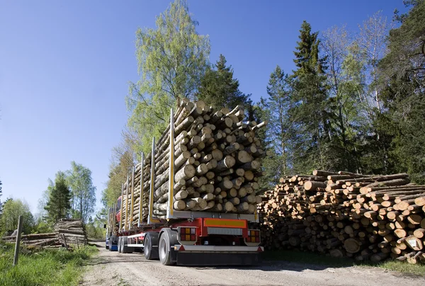 Truck with timber — Stock Photo, Image