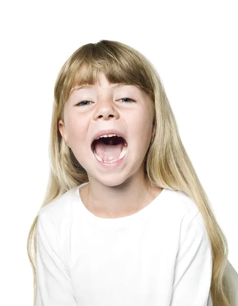 Ουρλιάζοντας κορίτσι — Φωτογραφία Αρχείου