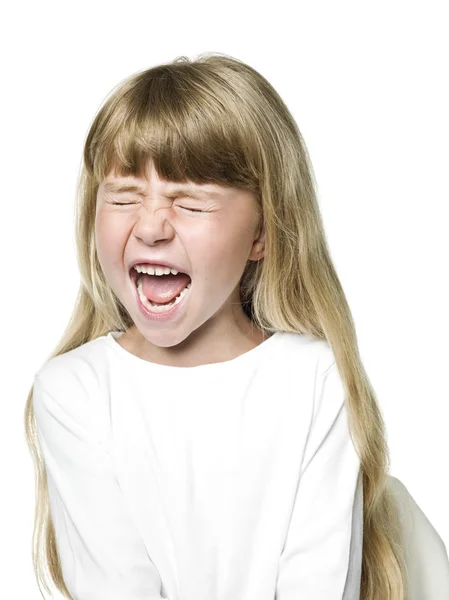 Кричащая девушка — стоковое фото