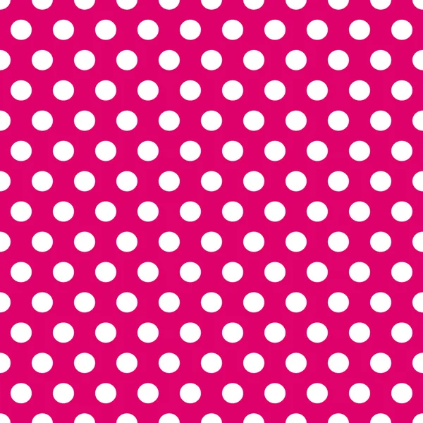Seamless pink and white polka dots pattern — Stock Vector