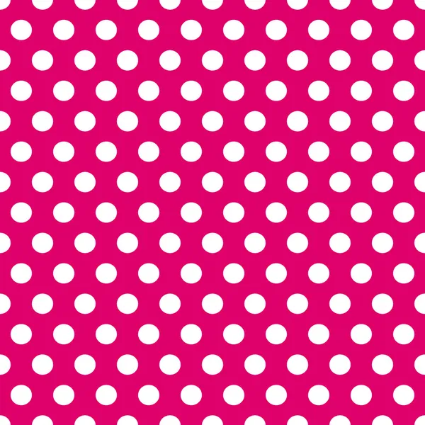 シームレスなピンクと白の水玉模様ドット ・ パターン — ストックベクタ