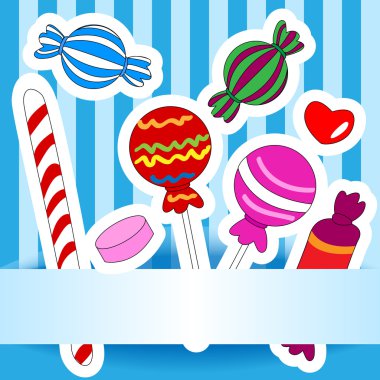 Candy wish or invitation card clipart