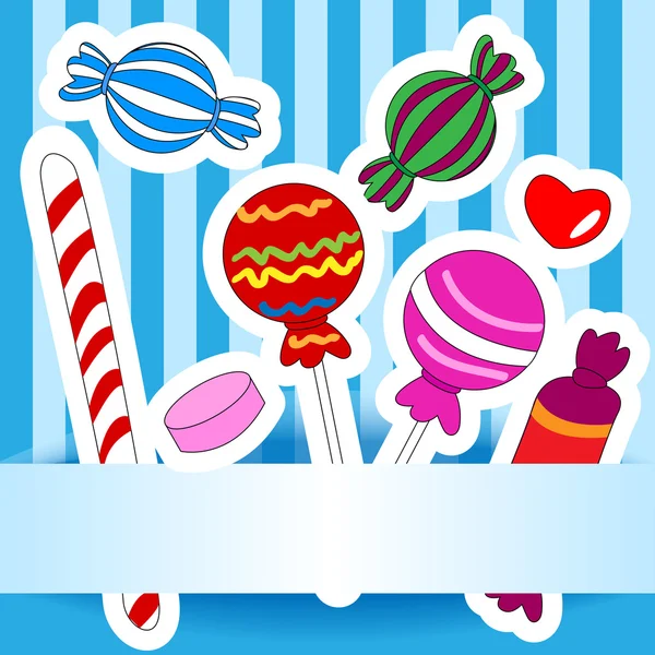 Candy wish ou carte d'invitation — Image vectorielle
