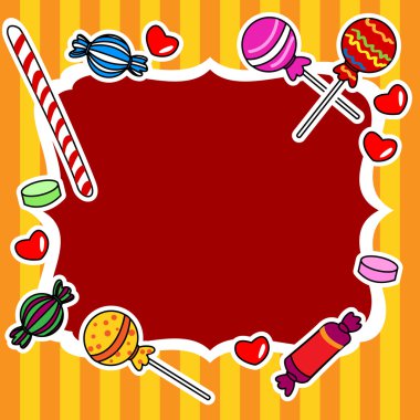 Candy billboard or sign clipart