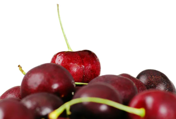 Delicious cherries focus on top one — Stock Photo, Image