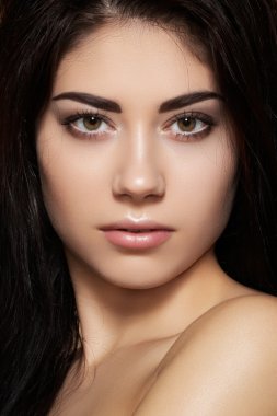 Portrait of sexy caucasian young woman clipart