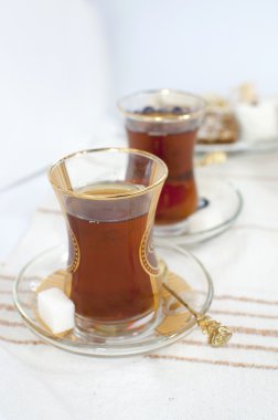 Traditional turkish chai clipart