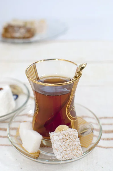 Tradiční turecké chai — Stock fotografie