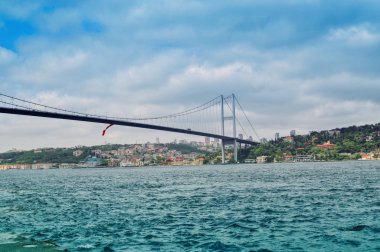 Bridge over Bosphorus, Isatnbul, Turkey clipart