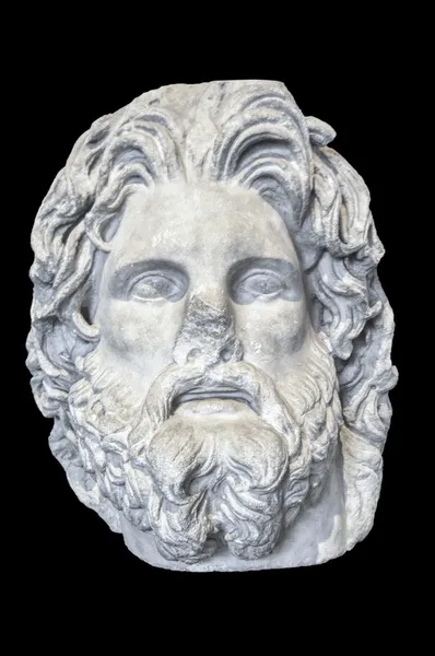 大理石のギリシャの神の頭部ゼウス — ストック写真