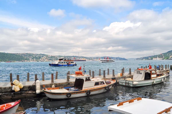 stock image Boats on Bosphorus