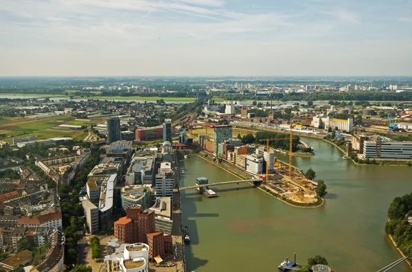 Düsseldorf von oben — Stockfoto