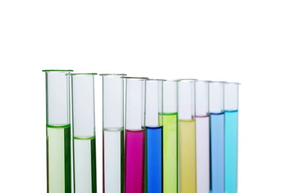 Test-glas med vätska — Stockfoto