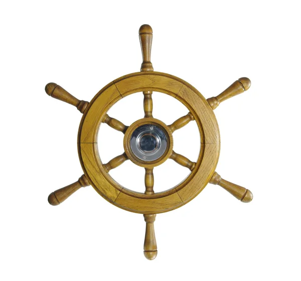 Steering wheel of sailing-ship — Stock Photo, Image