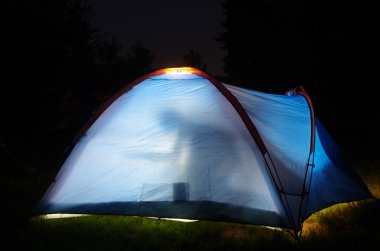 gece çadırda