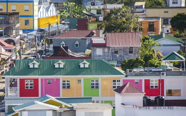 Fargerike bygninger på Barbados – stockfoto