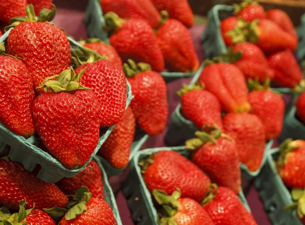 stock image Fresh Red Strawberries at a Market