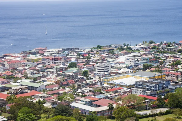 Színes város Rosseau Dominika — Stock Fotó