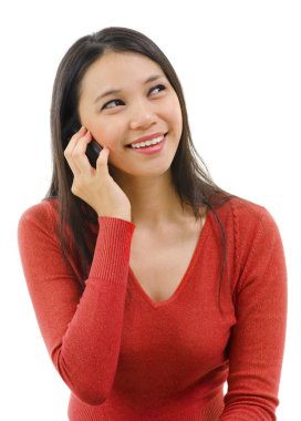 Talking on phone clipart