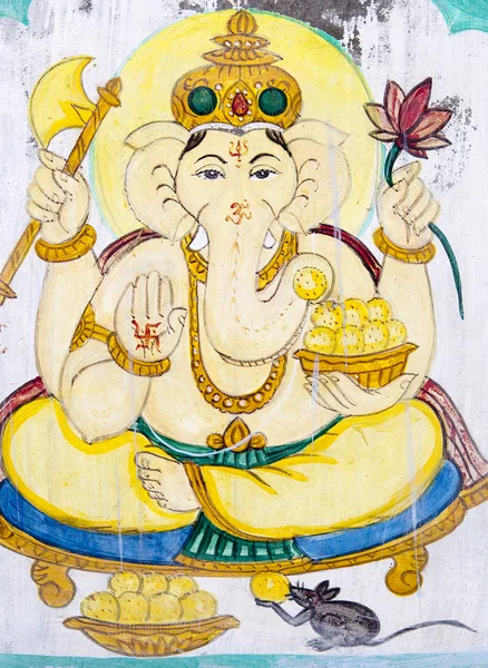 Deus de cabeça de elefante hindu . — Fotografia de Stock