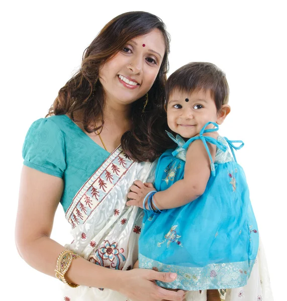 Mãe indiana e bebê menina — Fotografia de Stock