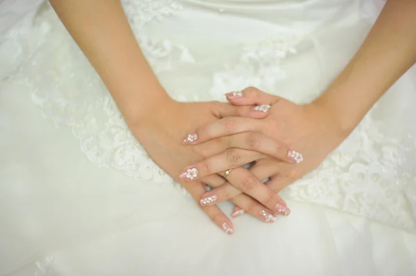 Menyasszony, kézzel — Stock Fotó