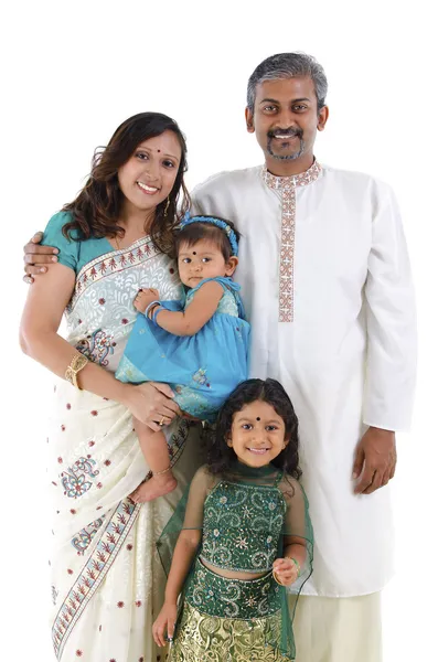 Традиционная индийская семья Стоковое Фото