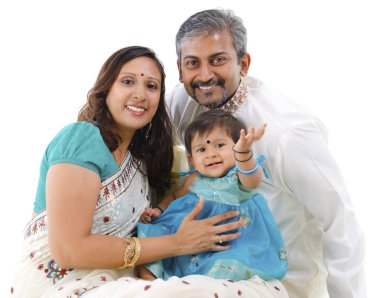 Happy Indian family clipart