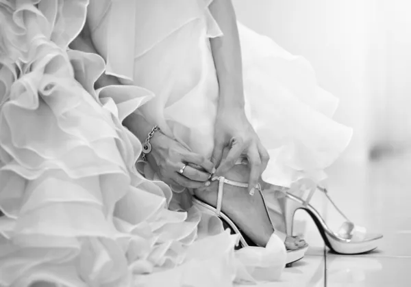 Scarpe da sposa — Foto Stock