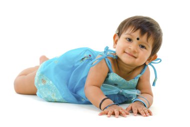 Indian baby girl clipart